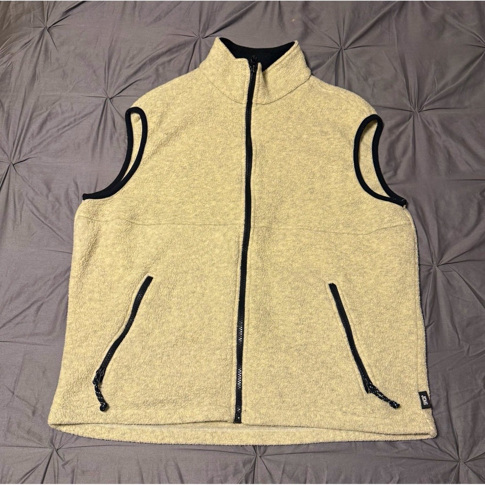 VTG 90s Polartec JCMG Multiglisse J.Crew Men's Fleece Vest Pockets Collar Size M